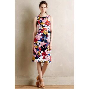 WHIT TWO‎ x Anthropologie Petalprint Cross-Back Dress Retro Mod Flora 6
